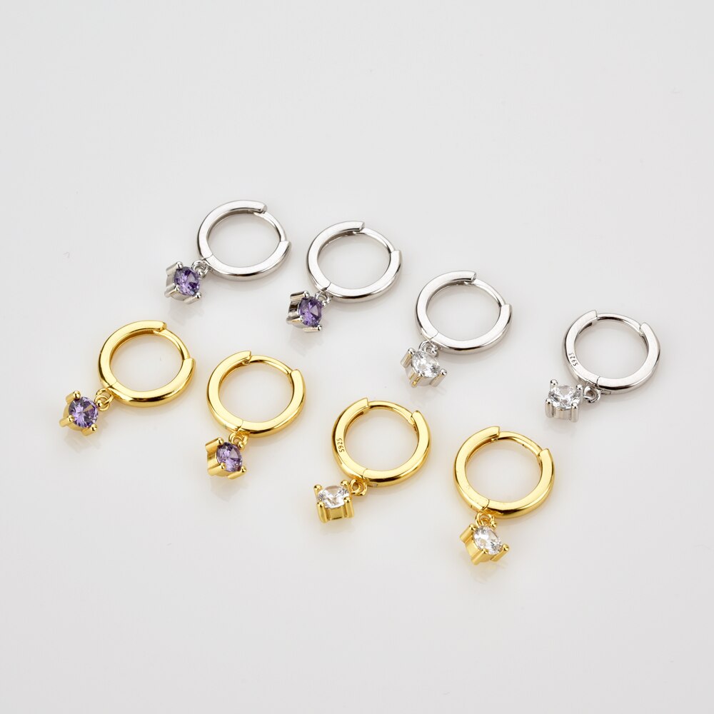 Nusa Lilac Gold Earrings 