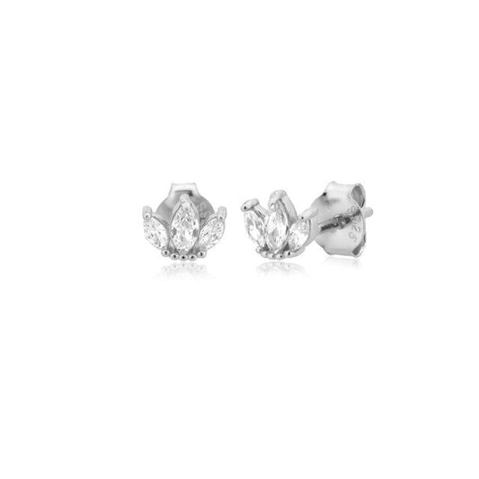 Pendientes White Tulip Plata