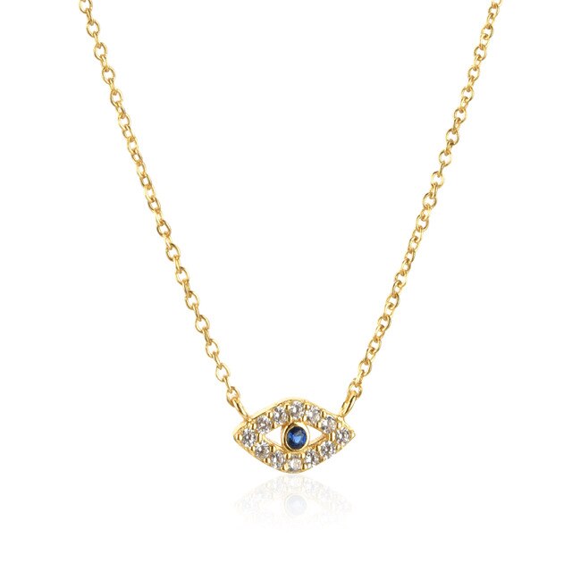 Gold Eyesclum Necklace 