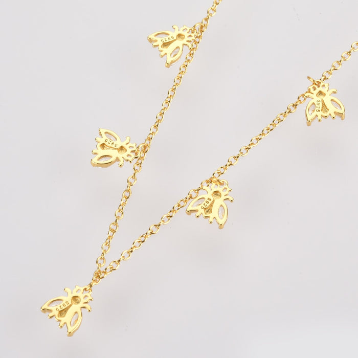White Beetle Choker Gold 