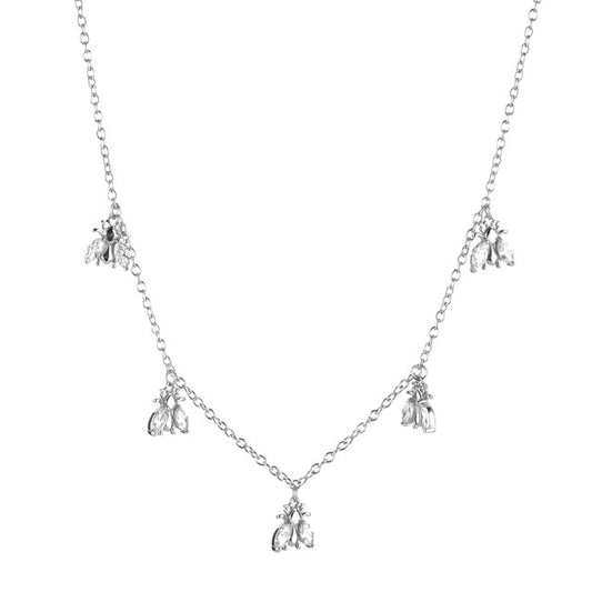 Choker White Beetle Plata