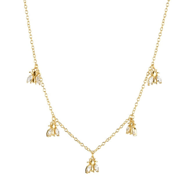 White Beetle Choker Gold 