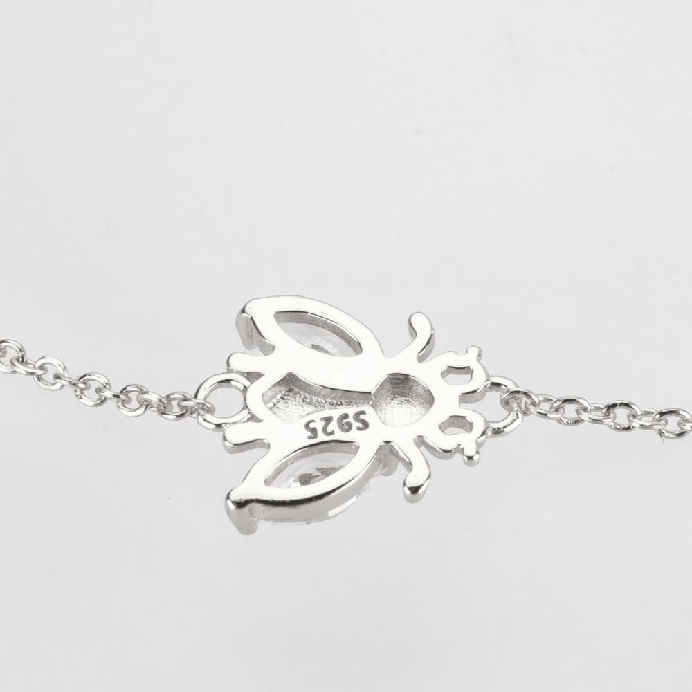 White Beetle Silver Bracelet 