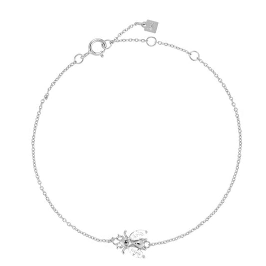 White Beetle Silver Bracelet 