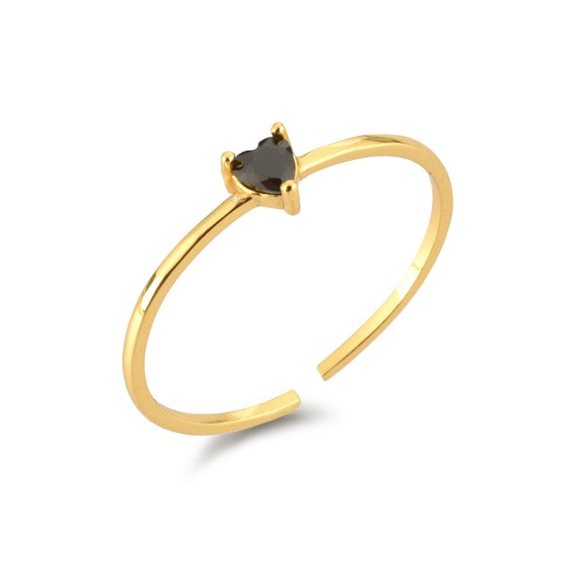 Anillo Heart Black