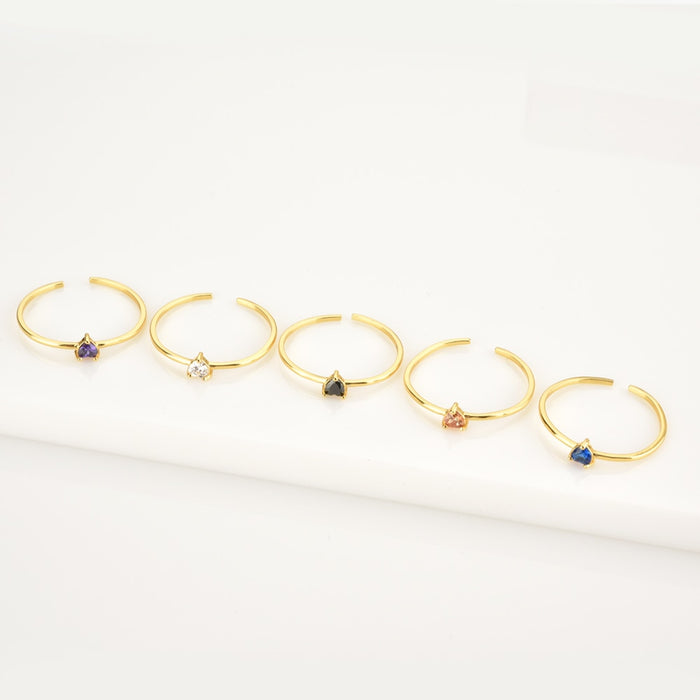 Anillo Heart White