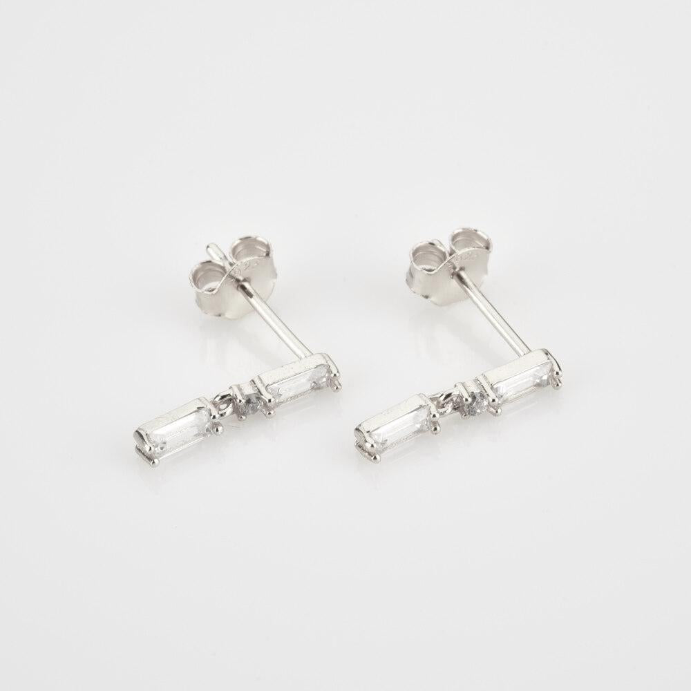 Pendientes Vinni White Plata