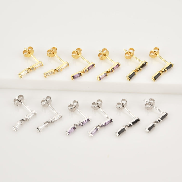 Pendientes Vinni White Plata
