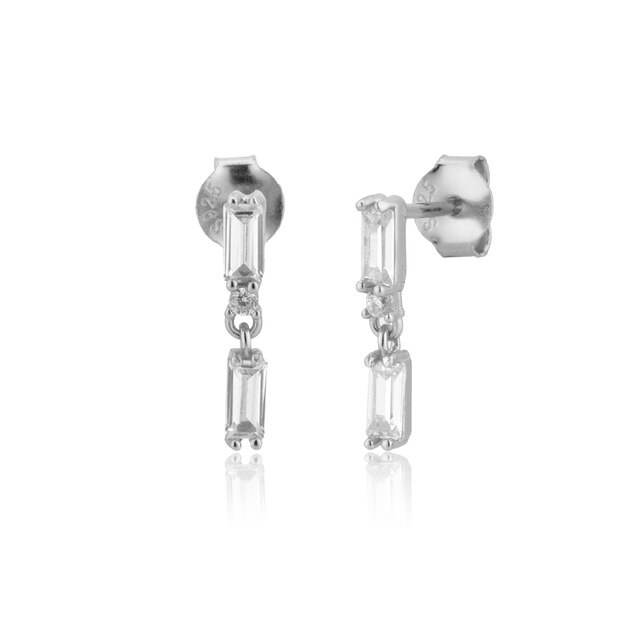 Pendientes Vinni White Plata