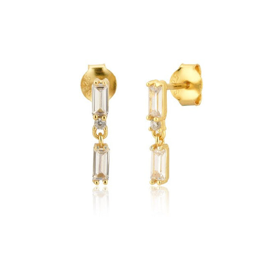 Pendientes Vinni White Oro