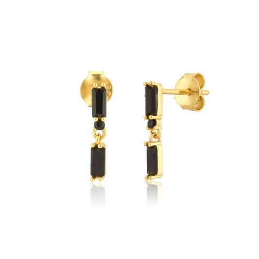 Pendientes Vinni Black Oro