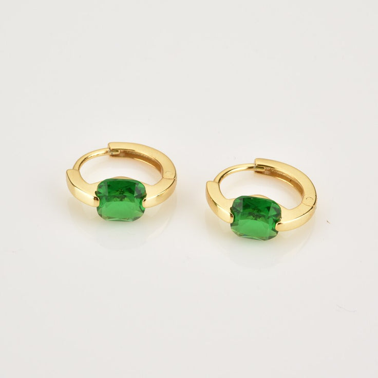Meg Green Gold Earrings 