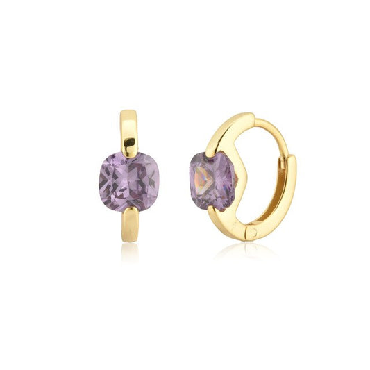 Meg Lilac Gold Earrings 
