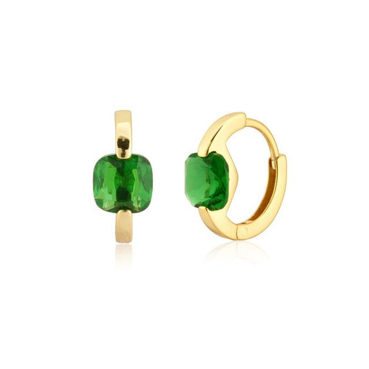 Meg Green Gold Earrings 