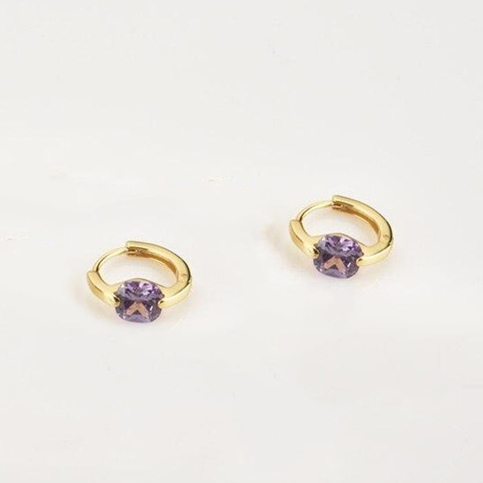 Meg Lilac Gold Earrings 