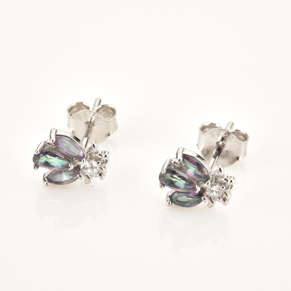 Silver Beetle Earrings 