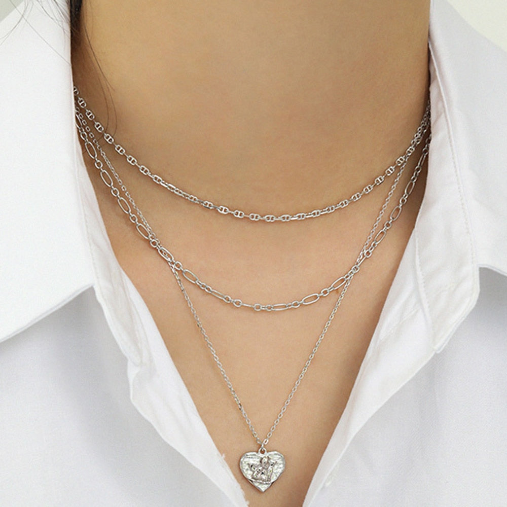 Silver Cupid Necklace 
