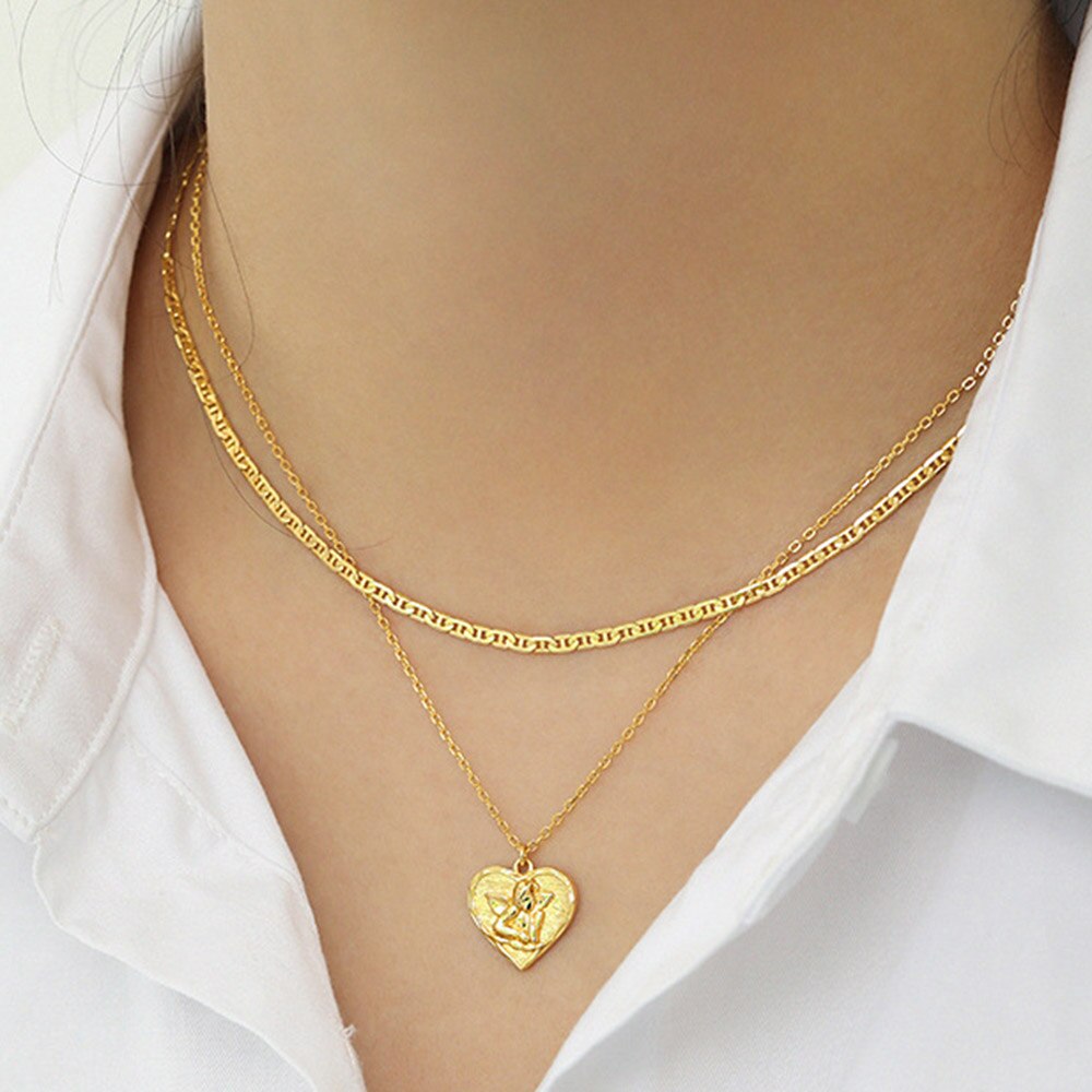 Gold Cupid Necklace 