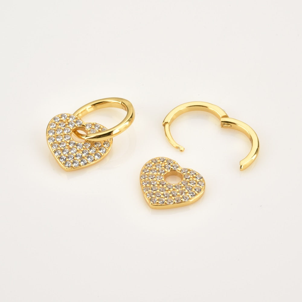 Gold Shiny Love Earrings 