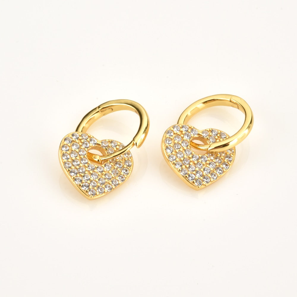 Gold Shiny Love Earrings 