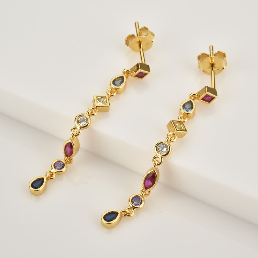 Long Briseis Gold Earrings 