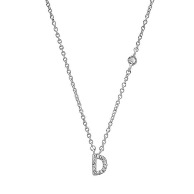 Silver Initial Shiny Necklace 