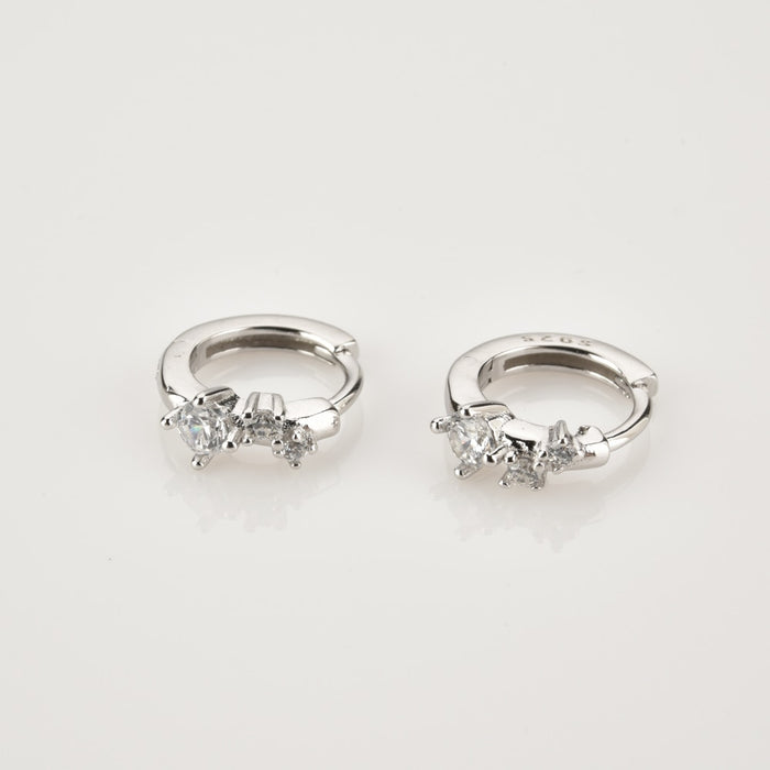 Silver Mini Alia Hoops 