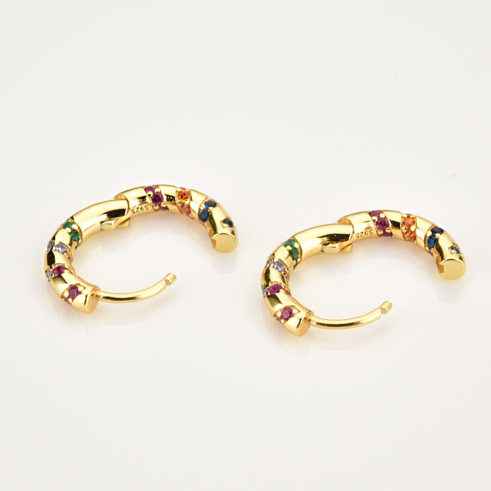 Colorful Neila Gold Earrings 