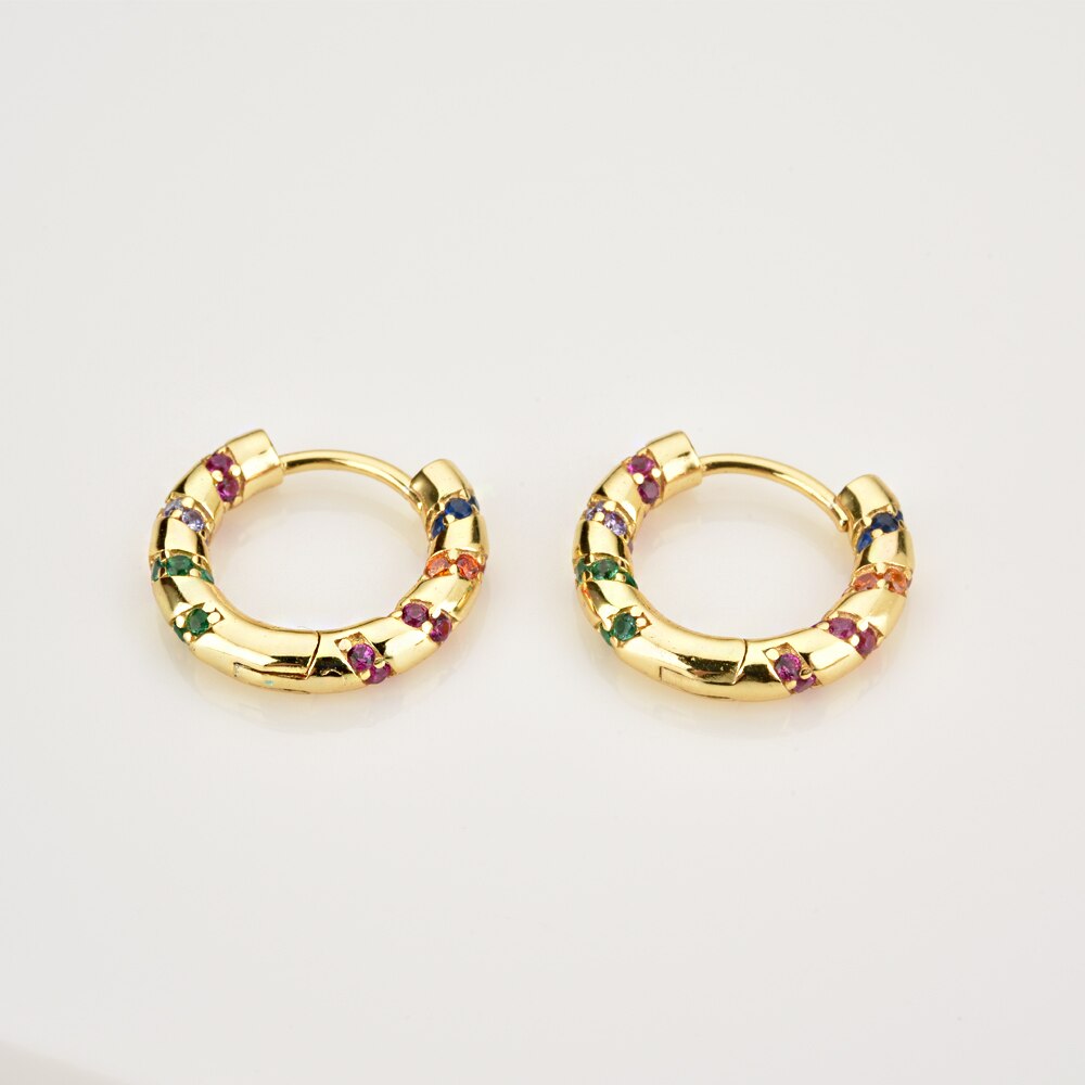 Colorful Neila Gold Earrings 