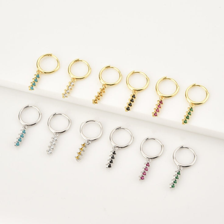 Litza Green Gold Hoops 