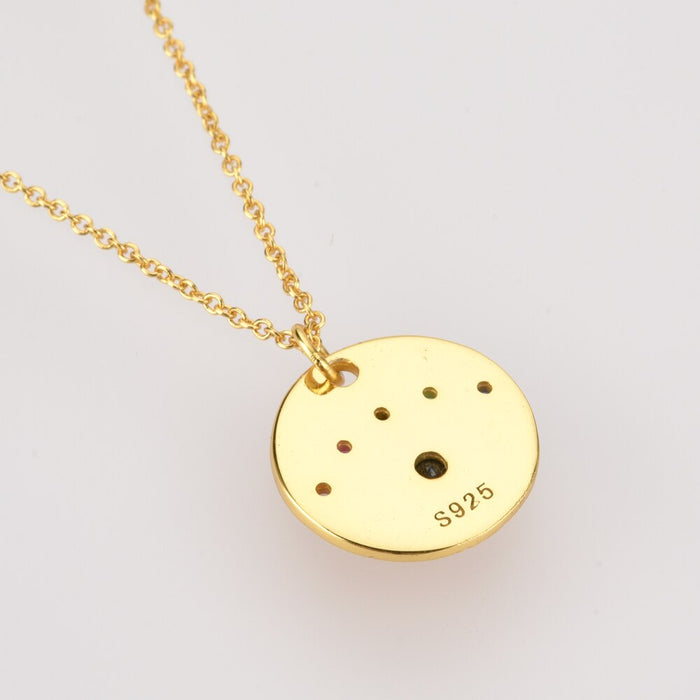 Gold Colorful Eye Necklace 