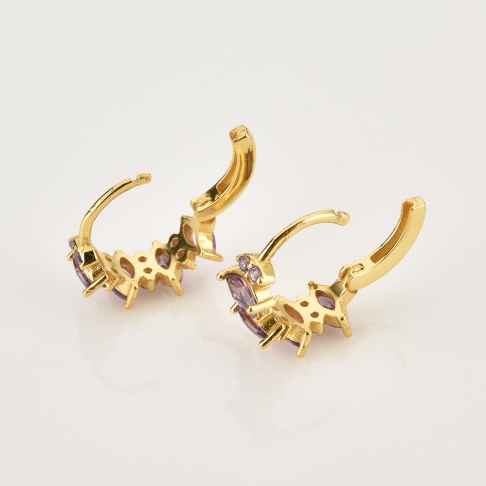 Irina Lilac Gold Earrings 