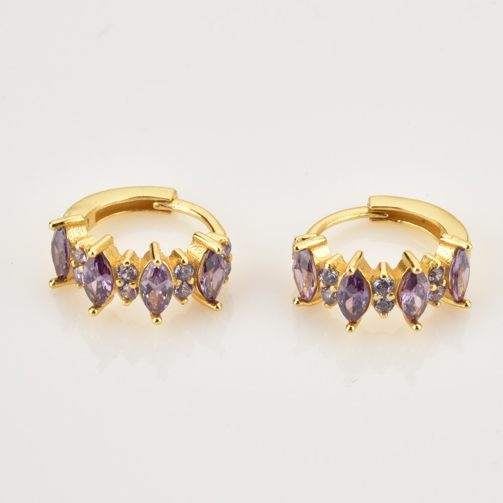 Irina Lilac Gold Earrings 