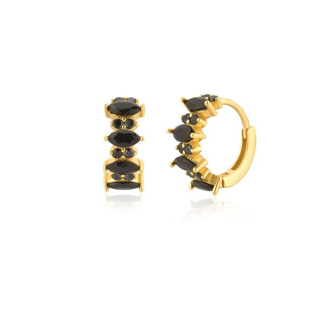 Irina Black Gold Earrings 