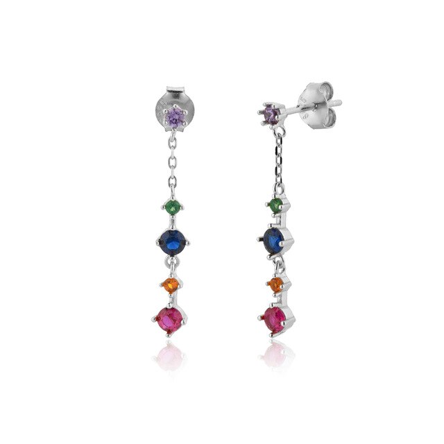 Pendientes Farben Plata