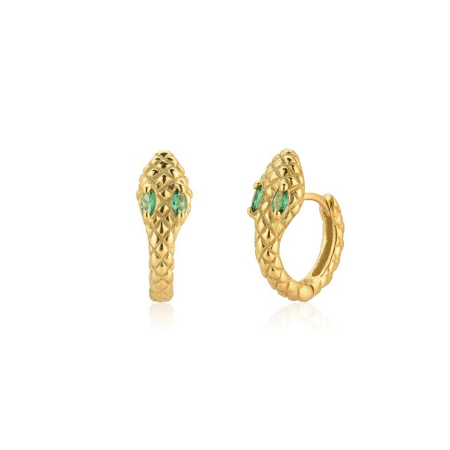 Cobra Green Gold Earrings 