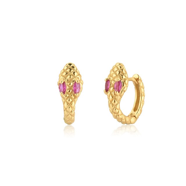 Cobra Pink Gold Earrings 