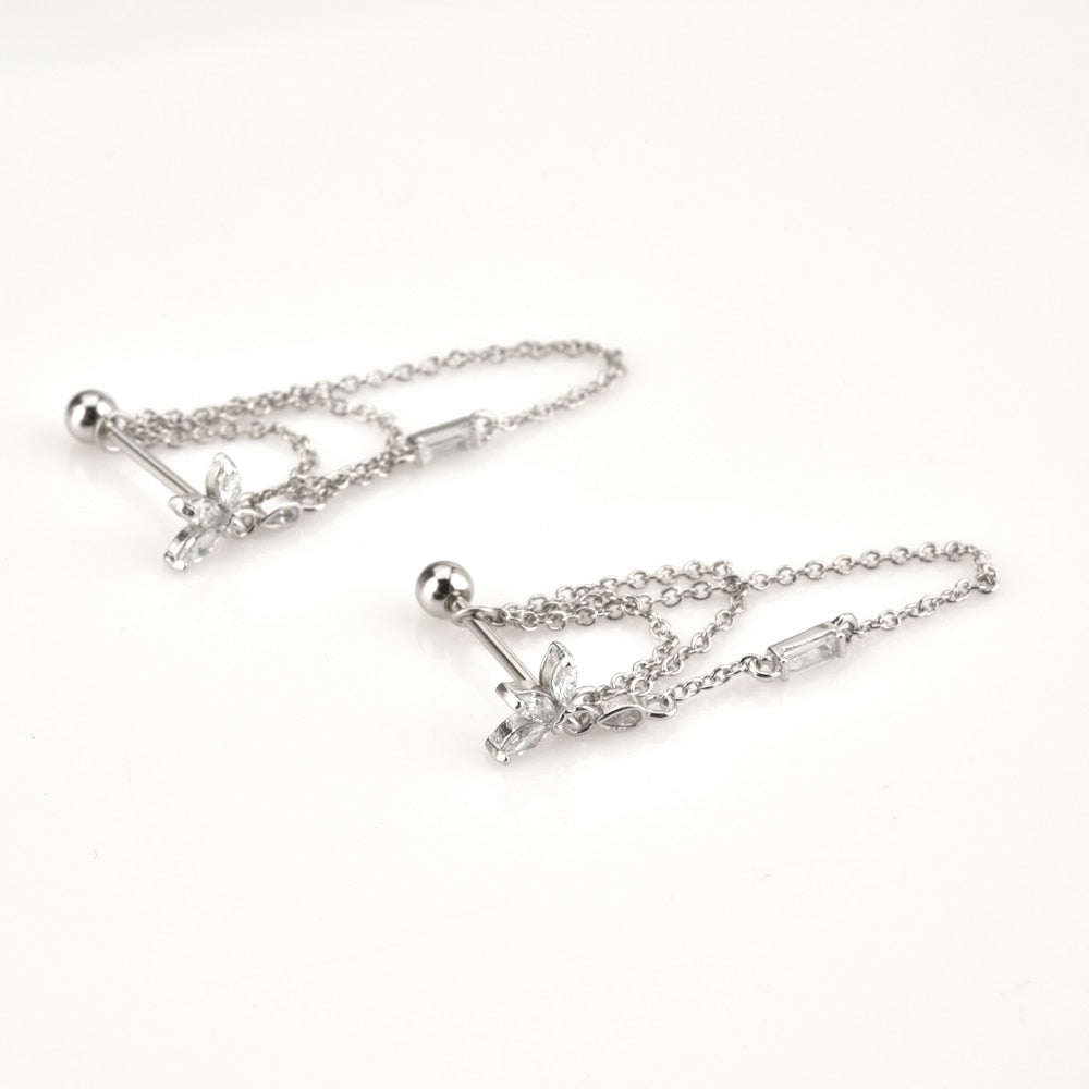 Pendientes Jasmine Plata