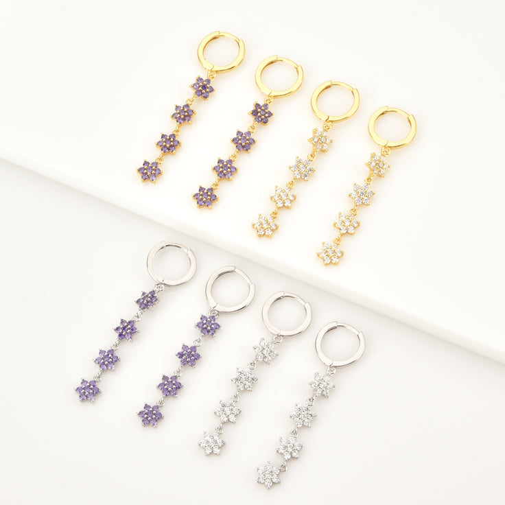 Calantha Lilac Gold Hoops