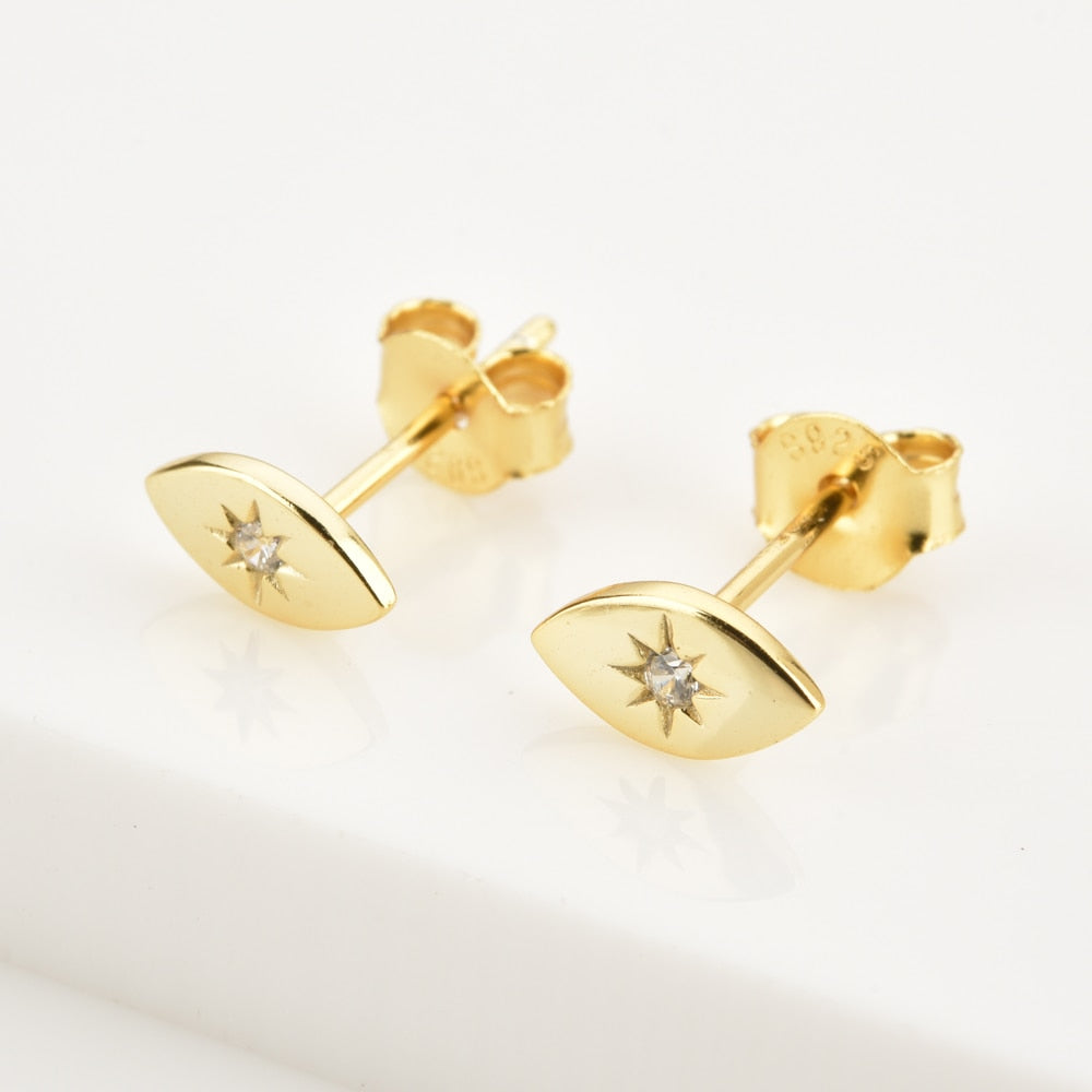 Gold Eyesclum Earrings 