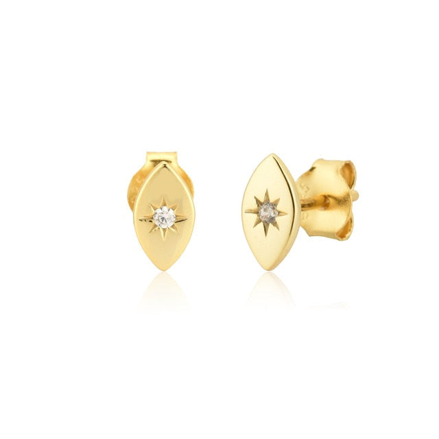 Gold Eyesclum Earrings 