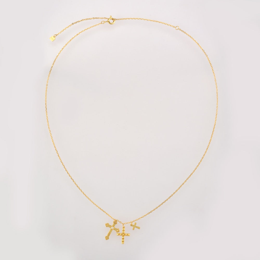 Collar Cruces Oro