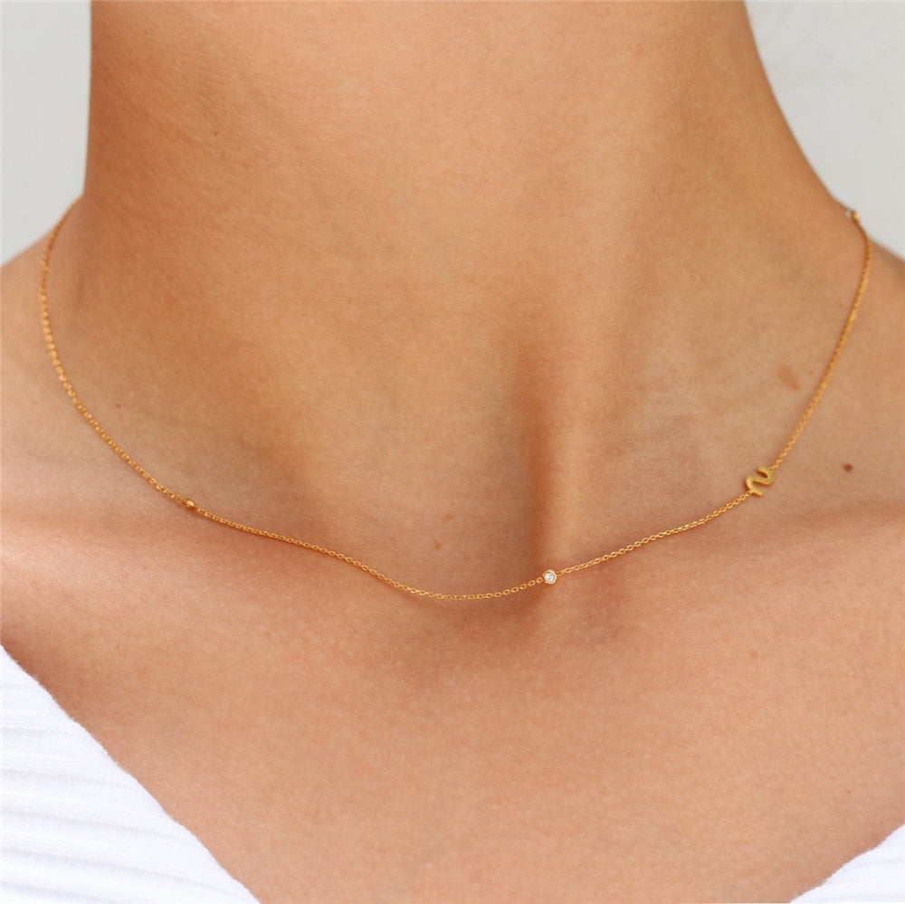 Collar Basic Inicial Plata