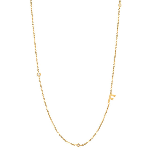 Basic Gold Initial Necklace 