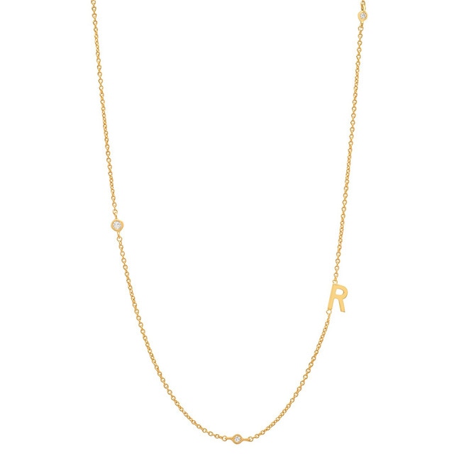 Basic Gold Initial Necklace 