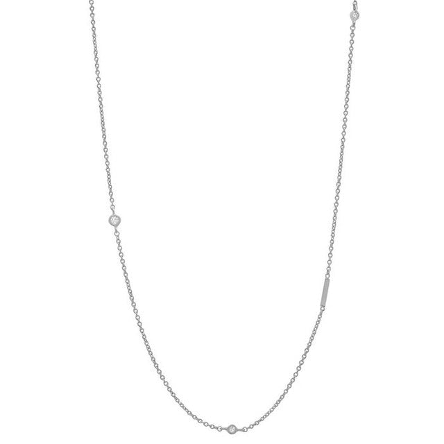 Basic Initial Silver Necklace 