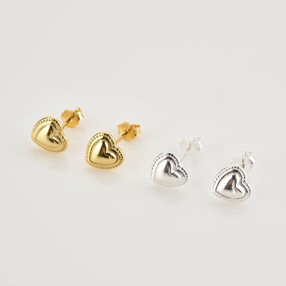 Gold Heart Earrings 