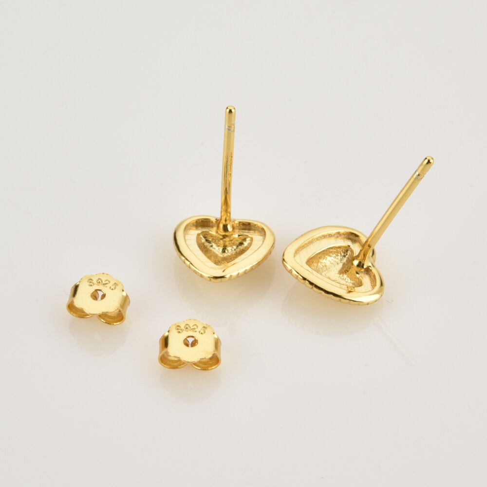 Gold Heart Earrings 