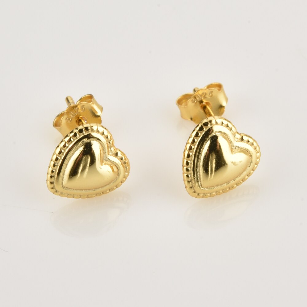 Gold Heart Earrings 