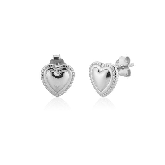 Silver Heart Earrings 